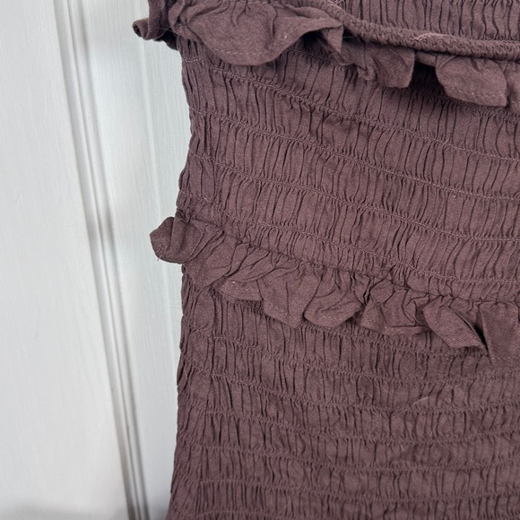American Eagle Smocked Ruffle Mini Dress W2308 Sz M - Picture 5 of 10